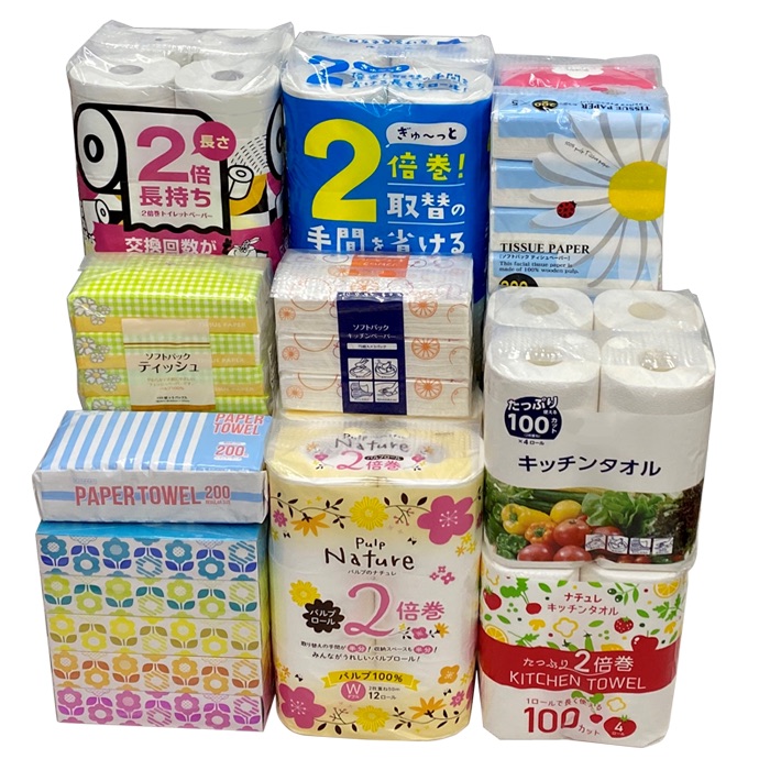 取扱商品：家庭紙（トイレットペーパー・ティッシュ等） - L.O.M. 